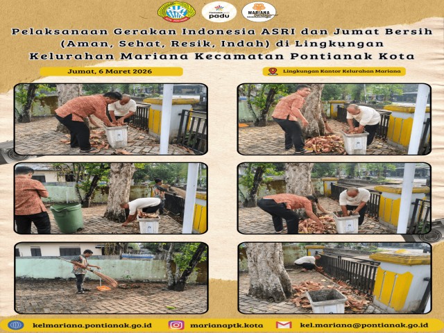 Gerakan Indonesia ASRI dan Jumat Bersih Kelurahan Mariana